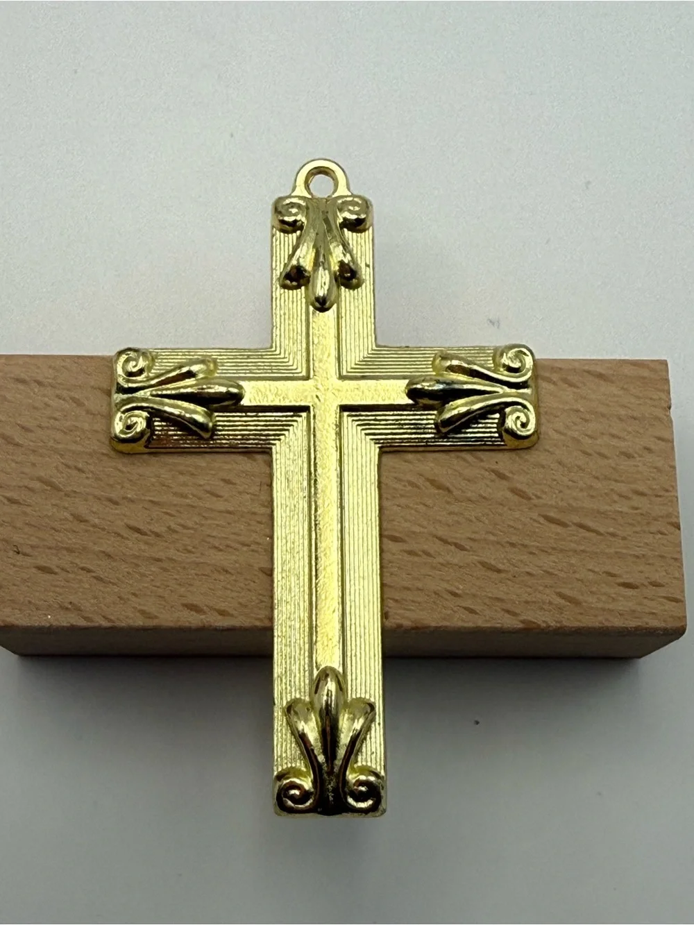 Ornate Gold Cross Pendant Accent - Home Accents Decor